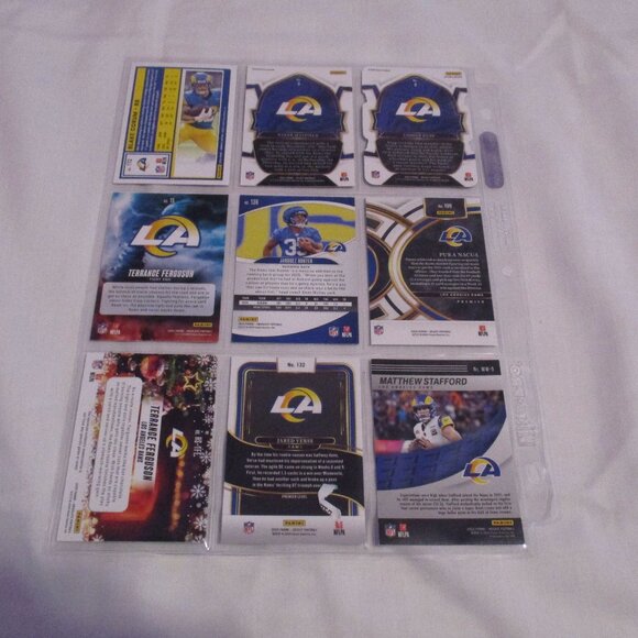 (9) Football Cards Mixed Lot LOS ANGELES RAMS - Picture 2 of 2